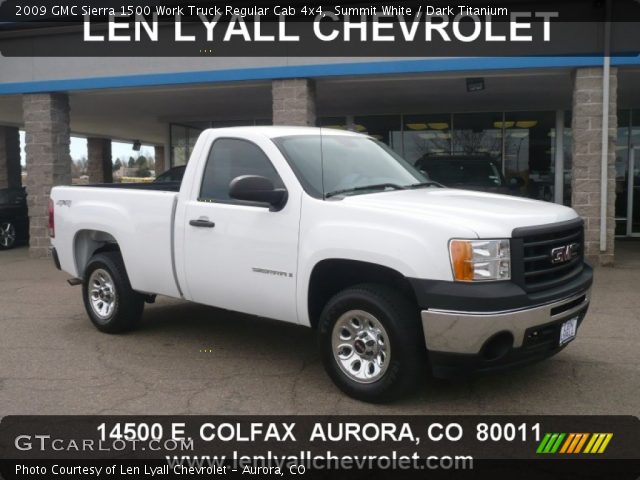 2009 GMC Sierra 1500 Work Truck Regular Cab 4x4 in Summit White