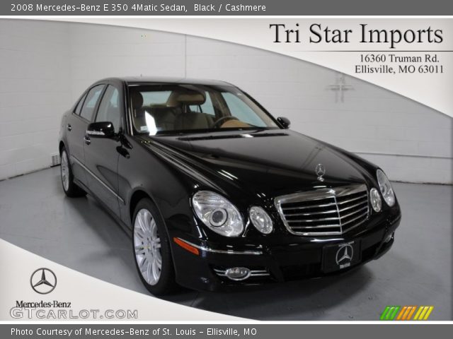 2008 Mercedes-Benz E 350 4Matic Sedan in Black