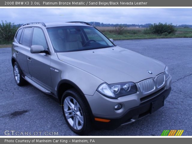 2008 BMW X3 3.0si in Platinum Bronze Metallic