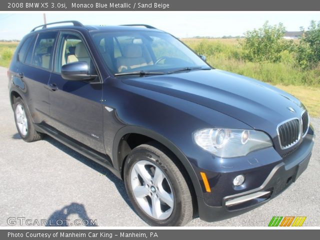 2008 BMW X5 3.0si in Monaco Blue Metallic
