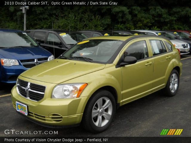 Optic Green Metallic 2010 Dodge Caliber Sxt Dark Slate