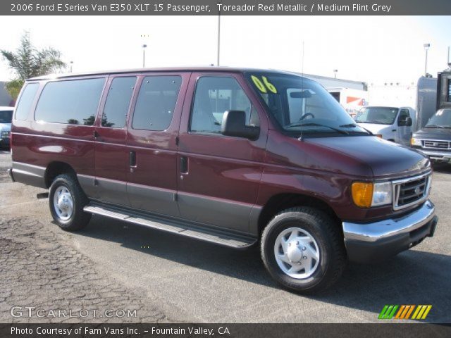 2006 Ford E Series Van E350 XLT 15 Passenger in Toreador Red Metallic