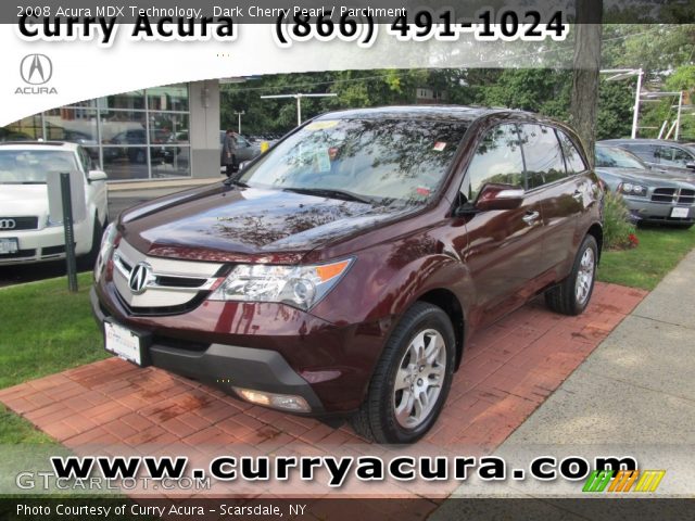 2008 Acura MDX Technology in Dark Cherry Pearl