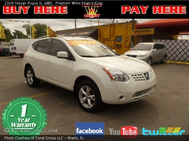 2008 Nissan Rogue SL AWD in Phantom White Pearl