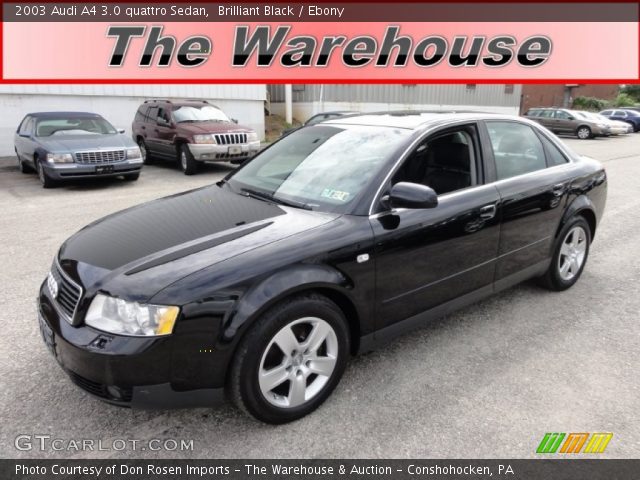2003 Audi A4 3.0 quattro Sedan in Brilliant Black