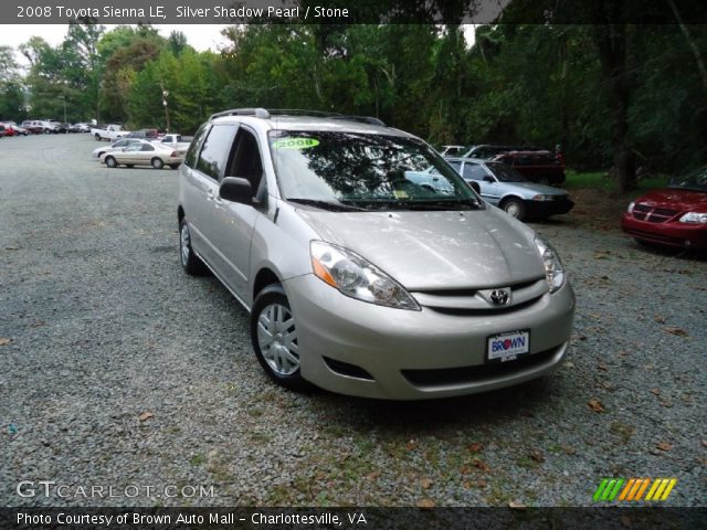 2008 Toyota Sienna LE in Silver Shadow Pearl