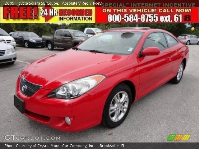 2005 Toyota Solara SE Coupe in Absolutely Red
