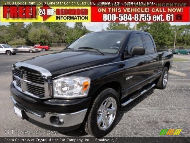 2008 Dodge Ram 1500 Lone Star Edition Quad Cab in Brilliant Black Crystal Pearl