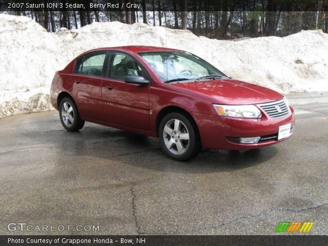 2007 Saturn ION 3 Sedan in Berry Red