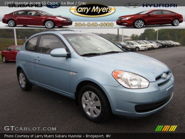 2007 Hyundai Accent GS Coupe in Ice Blue
