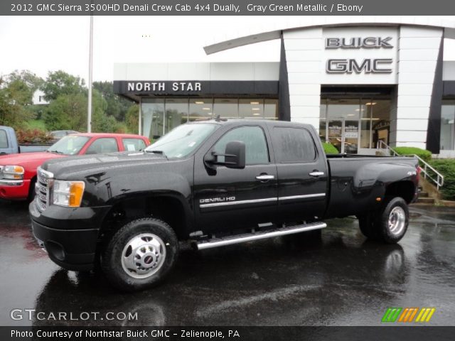 2012 GMC Sierra 3500HD Denali Crew Cab 4x4 Dually in Gray Green Metallic