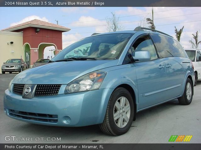 2004 Nissan Quest 3.5 SL in Azure Blue Metallic