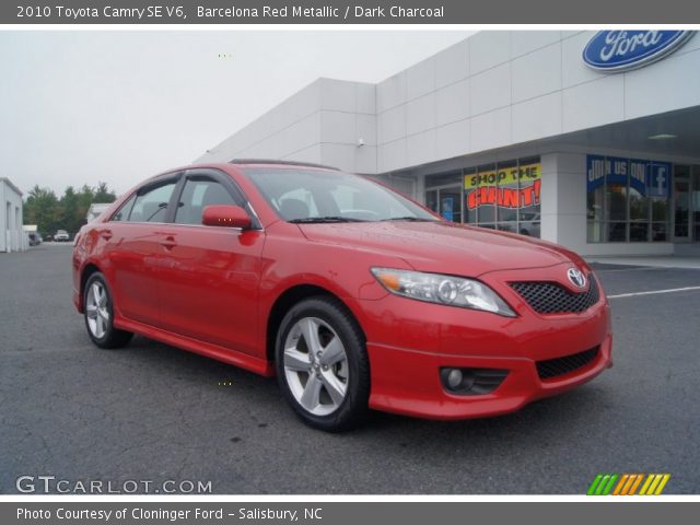 2010 Toyota Camry SE V6 in Barcelona Red Metallic