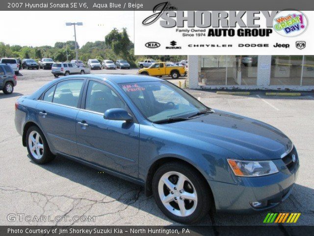 2007 Hyundai Sonata SE V6 in Aqua Blue