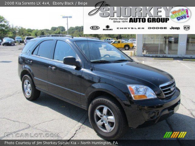 2008 Kia Sorento LX 4x4 in Ebony Black