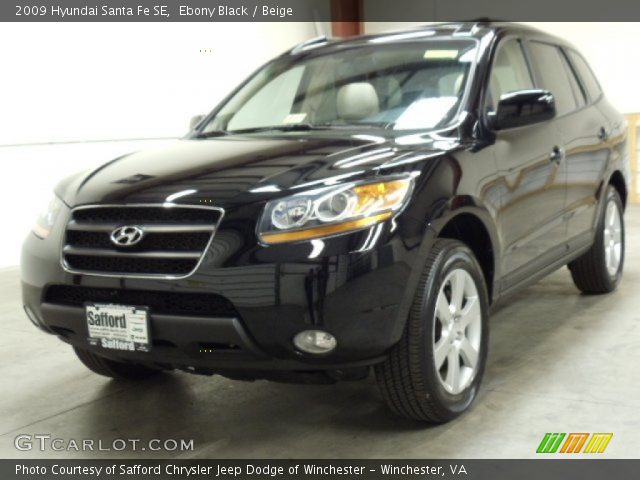 2009 Hyundai Santa Fe SE in Ebony Black