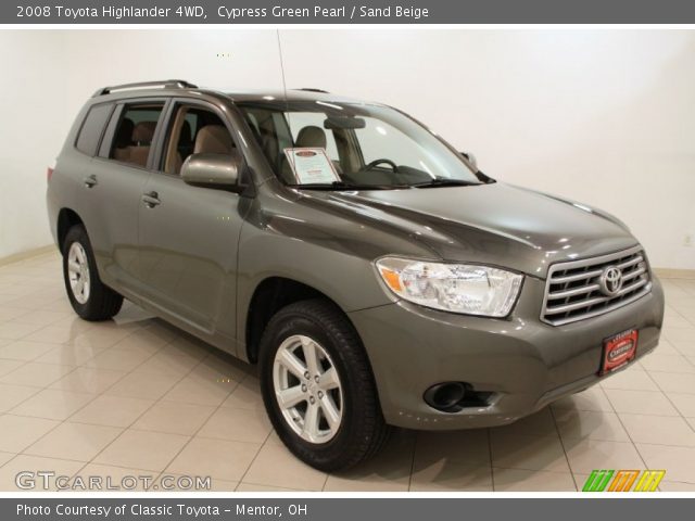 2008 Toyota Highlander 4WD in Cypress Green Pearl