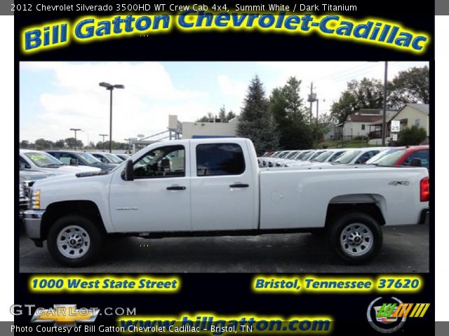 2012 Chevrolet Silverado 3500HD WT Crew Cab 4x4 in Summit White
