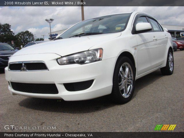 2008 Mitsubishi Lancer ES in Wicked White