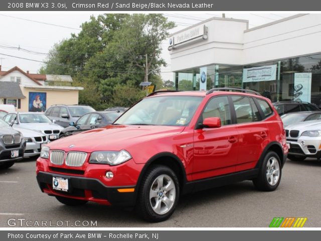 2008 BMW X3 3.0si in Crimson Red