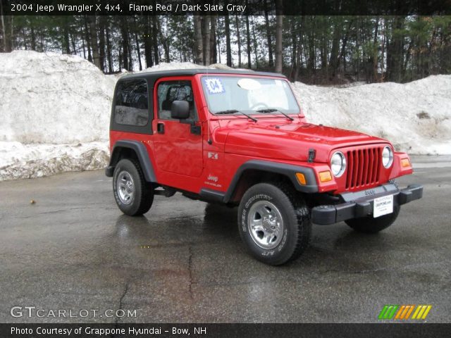 2004 Jeep Wrangler X 4x4 in Flame Red
