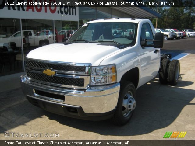2012 Chevrolet Silverado 3500HD WT Regular Cab 4x4 Chassis in Summit White