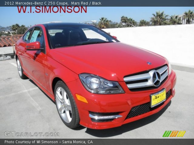 2012 Mercedes-Benz C 250 Coupe in Mars Red