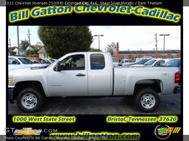 2011 Chevrolet Silverado 2500HD Extended Cab 4x4 in Sheer Silver Metallic