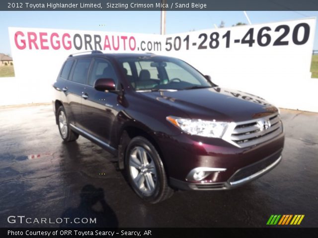 2012 Toyota Highlander Limited in Sizzling Crimson Mica