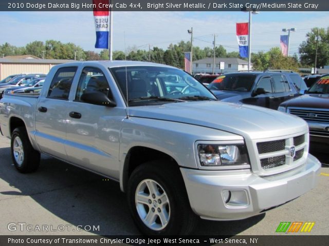2010 Dodge Dakota Big Horn Crew Cab 4x4 in Bright Silver Metallic