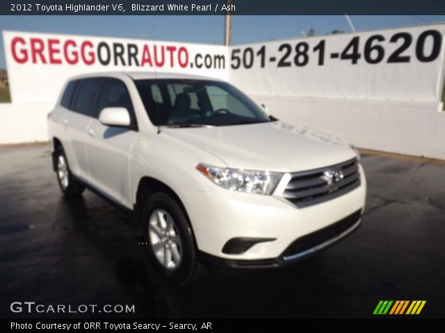 2012 Toyota Highlander V6 in Blizzard White Pearl