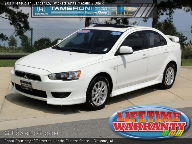 2010 Mitsubishi Lancer ES in Wicked White Metallic