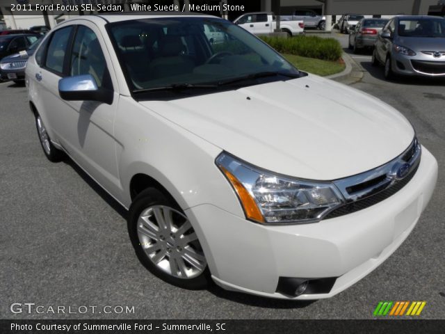 2011 Ford Focus SEL Sedan in White Suede