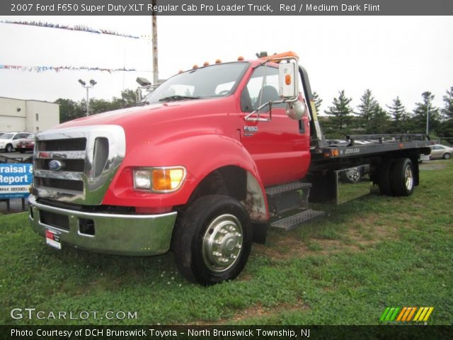 2007 Ford F650 Super Duty XLT Regular Cab Pro Loader Truck in Red