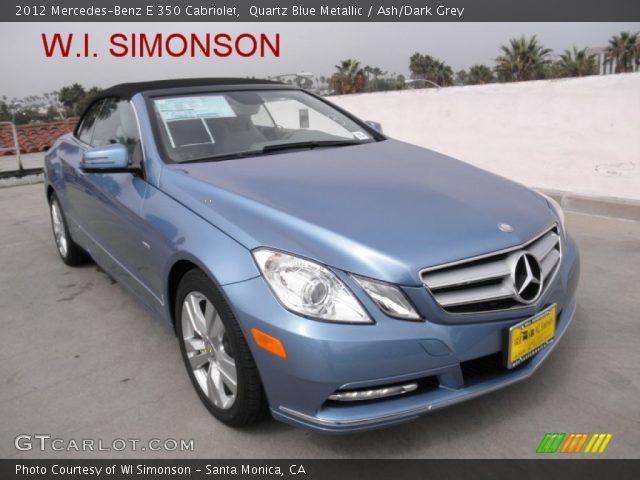 2012 Mercedes-Benz E 350 Cabriolet in Quartz Blue Metallic