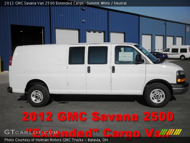 2012 GMC Savana Van 2500 Extended Cargo in Summit White