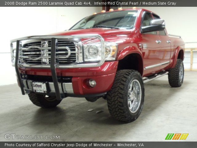 2008 Dodge Ram 2500 Laramie Quad Cab 4x4 in Inferno Red Crystal Pearl
