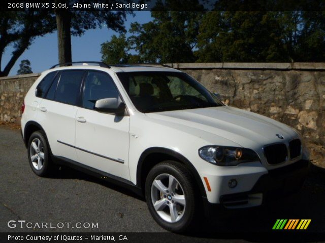 2008 BMW X5 3.0si in Alpine White