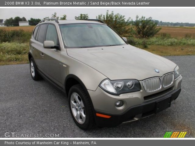 2008 BMW X3 3.0si in Platinum Bronze Metallic