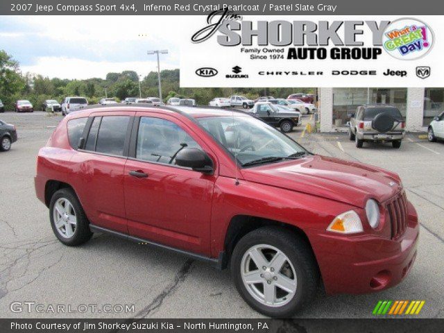 2007 Jeep Compass Sport 4x4 in Inferno Red Crystal Pearlcoat