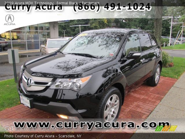 2009 Acura MDX Technology in Formal Black