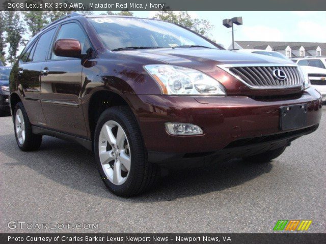 2008 Lexus RX 350 AWD in Matador Red Mica