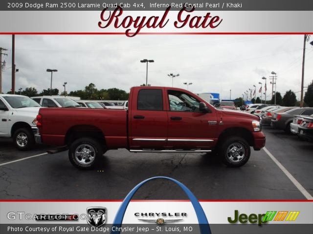 2009 Dodge Ram 2500 Laramie Quad Cab 4x4 in Inferno Red Crystal Pearl