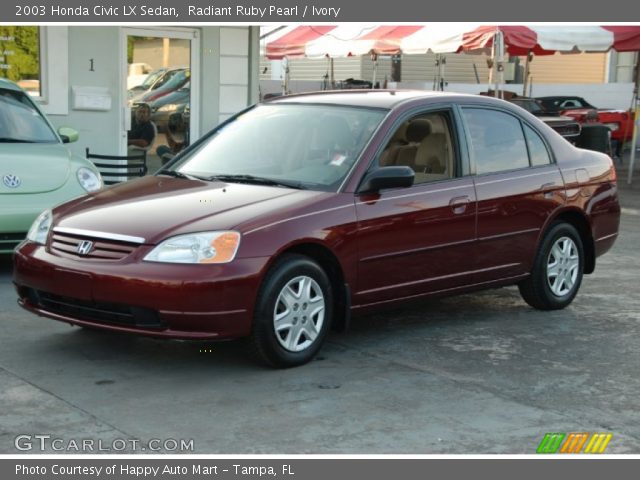 2003 Honda Civic LX Sedan in Radiant Ruby Pearl