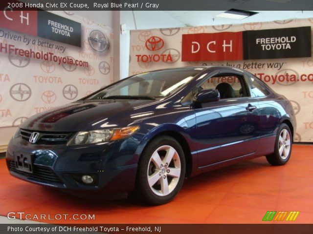 2008 Honda Civic EX Coupe in Royal Blue Pearl