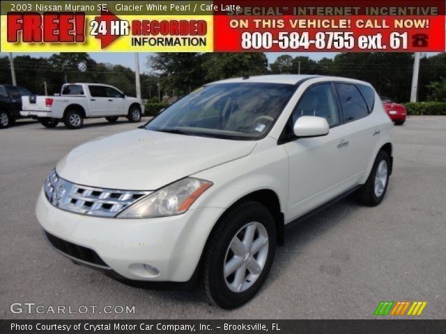 2003 Nissan Murano SE in Glacier White Pearl