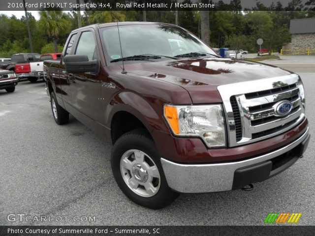 2010 Ford F150 XLT SuperCab 4x4 in Royal Red Metallic