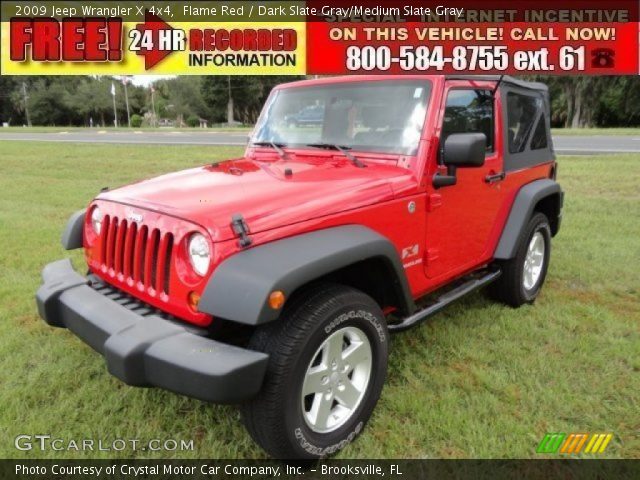 2009 Jeep Wrangler X 4x4 in Flame Red