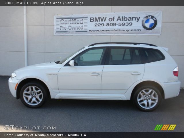 2007 BMW X3 3.0si in Alpine White