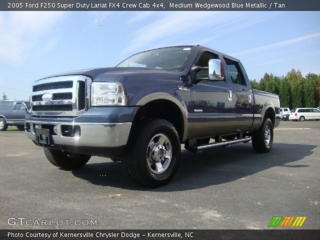 2005 Ford F250 Super Duty Lariat FX4 Crew Cab 4x4 in Medium Wedgewood Blue Metallic